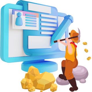 Panning for Blog Gold Graphic